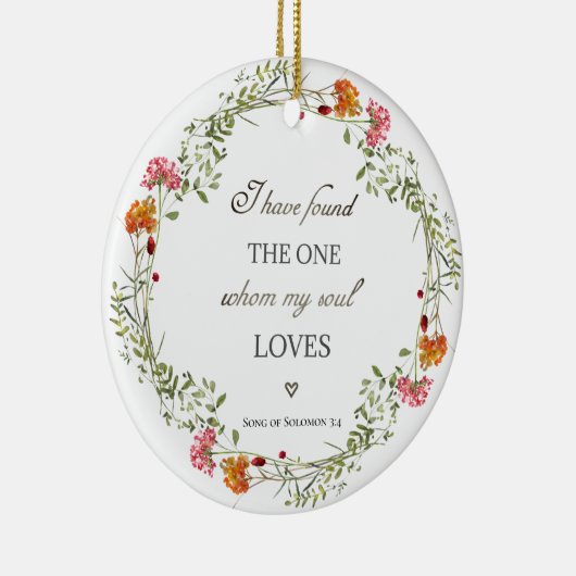 Zong Solomon 3:4 Bijbelse Florale adem Keramisch Ornament (Rechts)