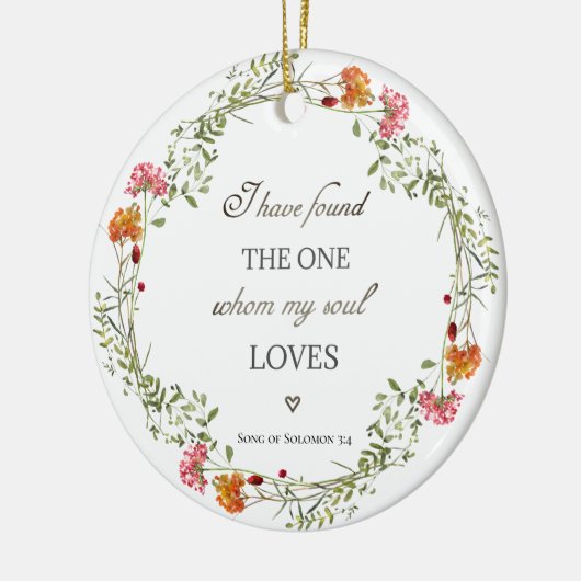 Zong Solomon 3:4 Bijbelse Florale adem Keramisch Ornament (Links)