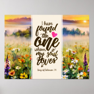 Zong Solomon 3:4 Ik heb de One Bible gevonden Poster