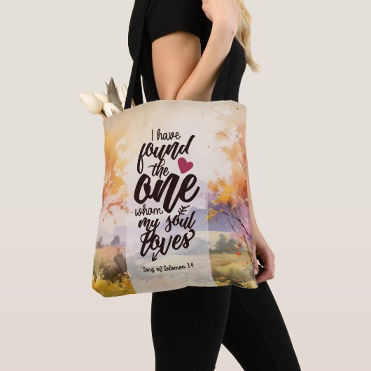 Zong Solomon 3:4 Ik heb de One Bible gevonden Tote Bag (Dichtbij)