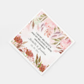 Zong Solomon 6:3 Ik ben mijn Beloved's roze Floral Servet (Hoek)