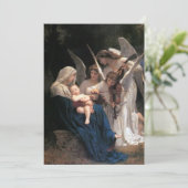 Zong van Angels door Bouguereau, kerstfeest Kaart (Staand voorkant)