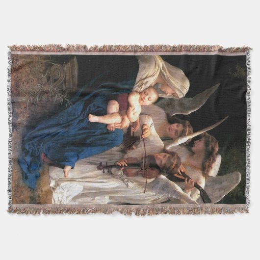 Zong van Angels Maagd Mary & Child Jesus Blanket Deken (Voorkant)