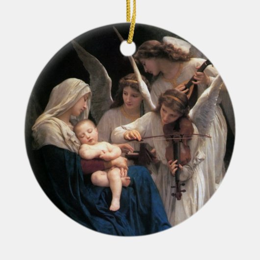 Zong van de Angels (1881) van Bouguereau Keramisch Ornament (Voorkant)