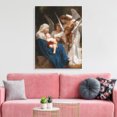 Zong van de Angels door William-Adolphe Bouguereau Canvas Afdruk (Insitu (Woonkamer))