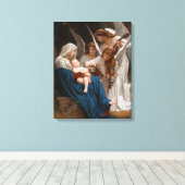 Zong van de Angels door William-Adolphe Bouguereau Canvas Afdruk (Insitu (Houten vloer))