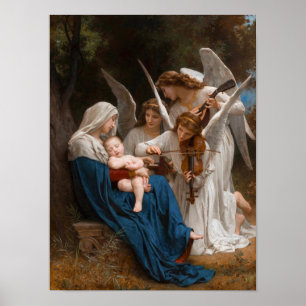 Zong van de Angels door William-Adolphe Bouguereau Poster