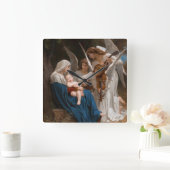 Zong van de Angels door William-Adolphe Bouguereau Vierkante Klok (Huis)