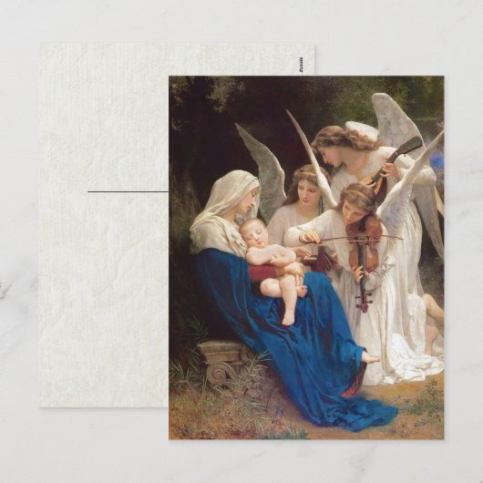 Zong van de Angels Kerstmis Feestdagenkaart (Voorkant / Achterkant)