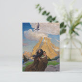 Zong van de Eagle die bij het Storm past Feestdagenkaart (Staand voorkant)