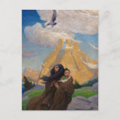 Zong van de Eagle die bij het Storm past Feestdagenkaart (Voorkant)