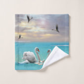 Zong van de witte zwaan, bad handdoek (Wasdoekje)