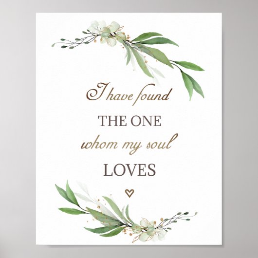 Zong van Solomon 3:4 Ik heb de eenGriekenland gevo Poster (Voorkant)