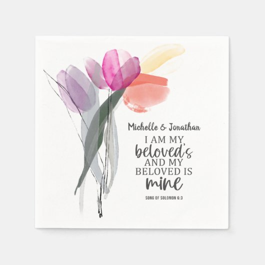 Zong van Solomon 6:3 Ik ben het huwelijk van mijn  Servet (Voorkant)