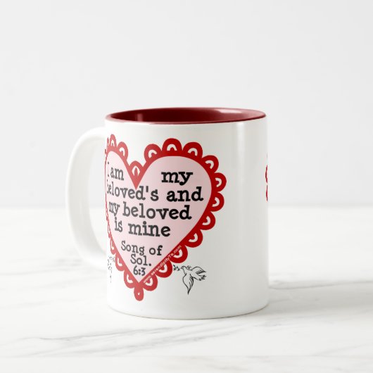 Zong van Solomon 6:3 Tweekleurige Koffiemok (Voorkant links)