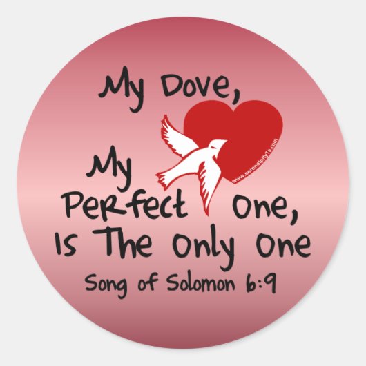 Zong van Solomon 6:9 Ronde Sticker (Voorkant)