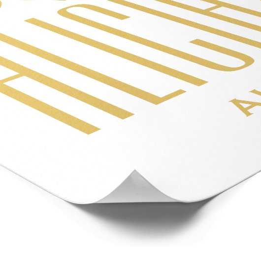 Zong van Solomon | Poster Champagne Gold Guestbook (Hoek)