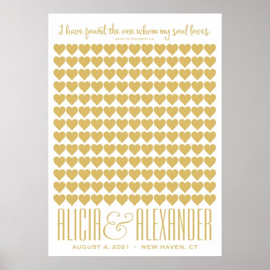 Zong van Solomon | Poster Champagne Gold Guestbook (Voorkant)