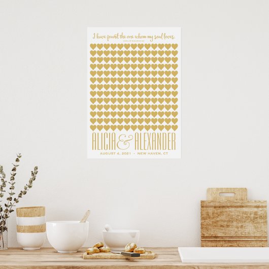 Zong van Solomon | Poster Champagne Gold Guestbook (Keuken)