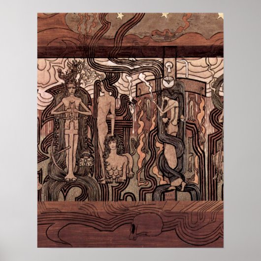 Zong van Tijd door Jean Theodoor Toorop Poster (Voorkant)