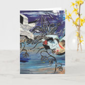 Zong vogels Wenskaarten Kaart (Gele Bloem)