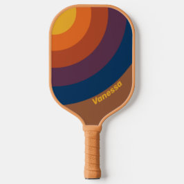 Zongebakken Klei Cirkel Streep met Naam Pickleball Paddle