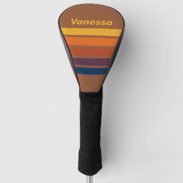 Zongebakken Klei Over Strepen met Naam Golfheadcover