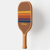 Zongebakken Klei Over Strepen met Naam Pickleball Paddle (Links)