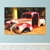 ZONGEBAKKEN PICKUP 32x48 Canvas Afdruk (Insitu (Houten vloer))