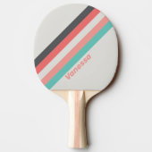 Zongebleekt koraal gestreept met naam tafeltennisbatje (Achterkant)