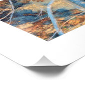 Zongebleekte rustieke kustlijn borstel foto afdruk (Hoek)