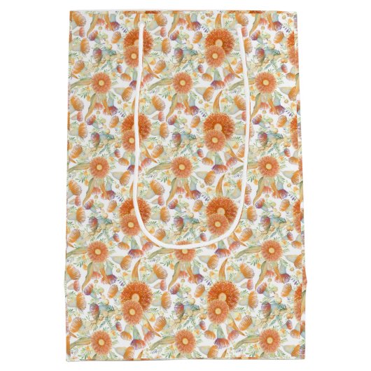 Zongebrande Watel en Eucalyptus Blooms Verpakking Medium Cadeauzakje (Achterkant)