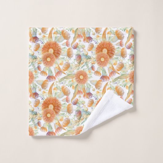 Zongebrande wateren en eucalyptus Blooms Bad Handdoek (Wasdoekje)