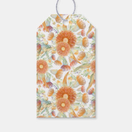 Zongebrande wateren en eucalyptus Blooms Cadeaulabel