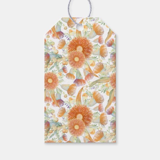 Zongebrande wateren en eucalyptus Blooms Cadeaulabel (Voorkant)