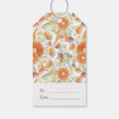 Zongebrande wateren en eucalyptus Blooms Cadeaulabel (Achterkant)