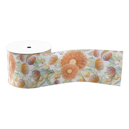 Zongebrande wateren en eucalyptus Blooms Grosgrain Lint (Spoel)