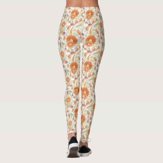 Zongebrande wateren en eucalyptus Blooms Leggings (Achterkant)
