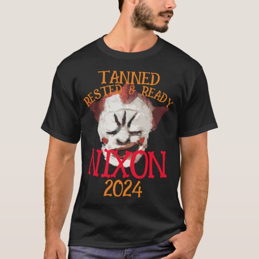 Zongebruinde Uitgeruste & Klaar NIXON 2028 Preside T-shirt (Voorkant)