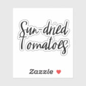 Zongedroogde tomaten Sticker (Vel)