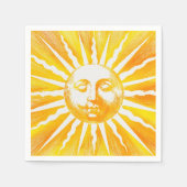  zongeel oranje zonneschijn servet (Voorkant)