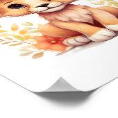 Zongekust Leeuwenwelpje Kwekerij Kinder Poster (Hoek)