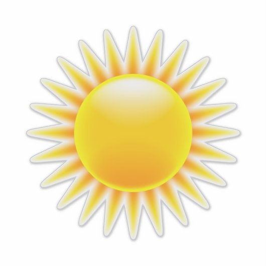 Zongele sinaasappel sticker (Voorkant)