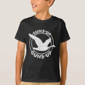 Zongen Pistolen omhoog Funny Goose Hunter Duck Hun T-shirt (Voorkant)