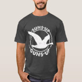 Zongen Pistolen omhoog Funny Goose Hunter Duck Hun T-shirt (Voorkant)