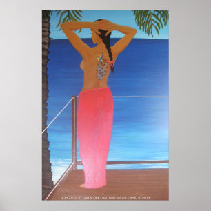 Zongvogel bij zonsopgang poster