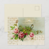 Zongvogel en Rozen Briefkaart (Voorkant / Achterkant)