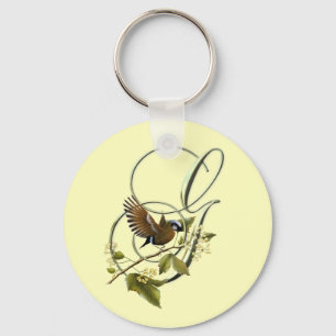 Zongvogel Initiaal G Sleutelhanger