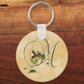 Zongvogel Initiaal M Sleutelhanger (Voorkant)