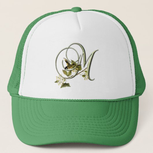 Zongvogel Initiaal M Trucker Pet (Voorkant)